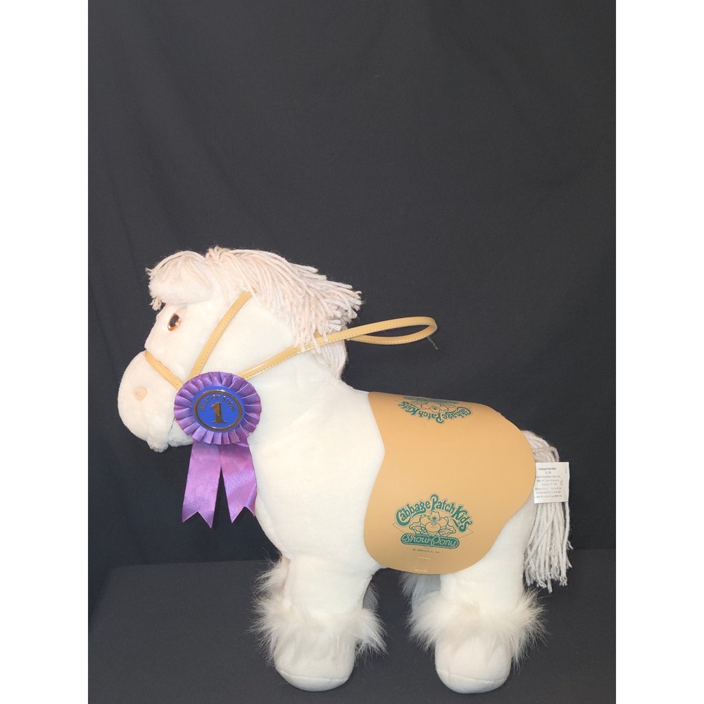 1984 Cabbage Patch Kids Show Pony Plush Horse with Ribbon and Saddle